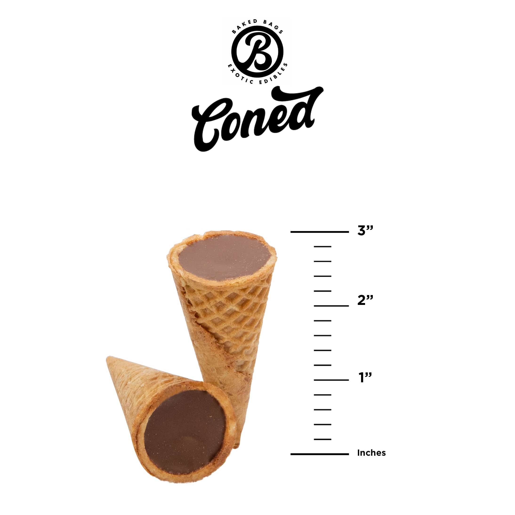 Extra Strength Milk Chocolate THC Edibles | Coned | Baked Bags